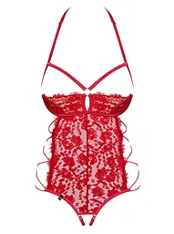 Боді Obsessive Rediosa S/M червоний - мініатюра 5