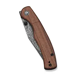 Ніж складаний кишеньковий Civivi Clingman (7.6 см) Damascus / Guibourtia Wood дерево - мініатюра 4