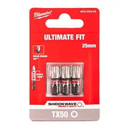 Біта SHOCKWAVE MILWAUKEE, TX50, 25мм, (3шт) - мініатюра 2