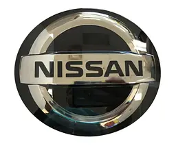 Емблема решітки NISSAN Чорна+Хром 160×140мм (на направляючих) OEM 62889-6CA0A