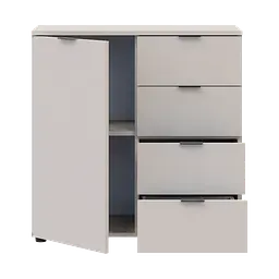 Комод Doros Рон 1 1 фасад 4 шухляды Кашемір 80х38х81 (41516043) - мініатюра 7