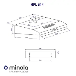 Витяжка плоска Minola HPL 614 I - мініатюра 11