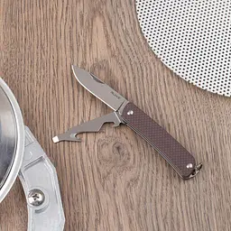 Багатофункціональний ніж Ruike Criterion S21, (5.3 см) 12C27 / G10 коричневий, 5 інстр. - мініатюра 5