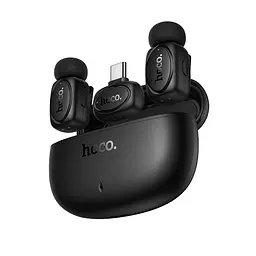 Бездротова мікрофонна система HOCO L19 Graceful wireless microphone(iP/Type-C) Black (6942007655477) - мініатюра 6