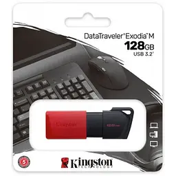 Флеш пам'ять USB Kingston DataTraveler Exodia M 128 ГБ Black/Red (DTXM/128GB) - мініатюра 8