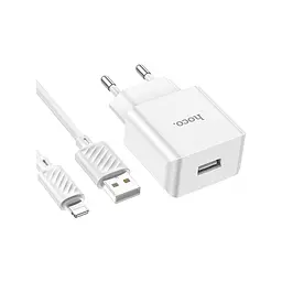 Зарядний пристрій HOCO C106A, комплект iP, білий (6931474783899) - мініатюра 5