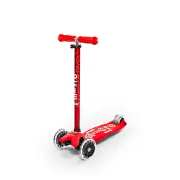 Самокат Micro Maxi Deluxe LED червоний (MMD068) - мініатюра 3