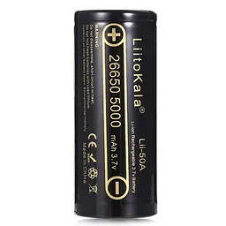 Акумулятор 26650 Liitokala 5000mAh 20A Li-ion (Lii-50A) - мініатюра 3