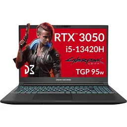 Ноутбук Dream Machines RG3050-15UA71 15.6” FHD 144Hz/i5-13420H/16 GB/SSD 1TB/RTX3050/GLAN/DOS (RG3050-15UA71)