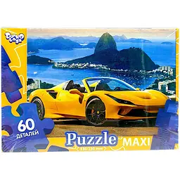Пазли 60 ел. максі АВТО жовте Dankotoys (Mx60-10-01,02,03,04...16)