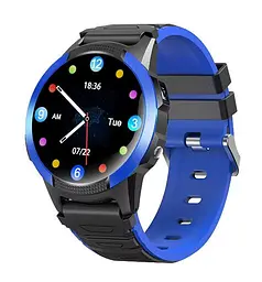Дитячий смарт годинник Lemfo M67 з GPS трекером, 4G LTE, SIM-картою, відеодзвінком, прослуховуванням, геолокацією, Wi-Fi та кнопкою SOS Синій