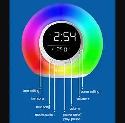 Портативная колонка, часы, будильник Kisonli Q6B Bluetooth 3600mAh 5Вт - мініатюра 5