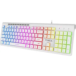 Клавіатура Vinga KB-460 White [128777] - мініатюра 3