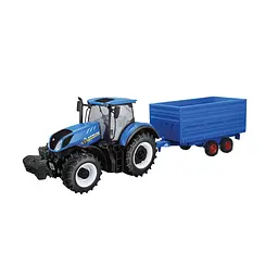Автомодель Bburago Farm Трактор New Holland с прицепом 1:32 (18-44067)