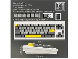 Клавіатура Epomaker Shadow-X White (SHX-W-M) - мініатюра 5