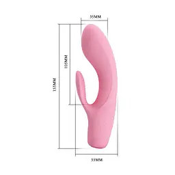 Вібратор-кролик Pretty Love Tim Vibrator Light 15.5 см рожевий - мініатюра 7