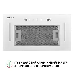 Вытяжка встроенная Perfelli BIS 58844 WH 1200 LED - миниатюра 5