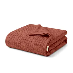 Плед-покривало Cosas Knitted Braid Cinnamon косичка 75х95 см (Blanket_29Сinnamon_KnittedBraid_75x95)
