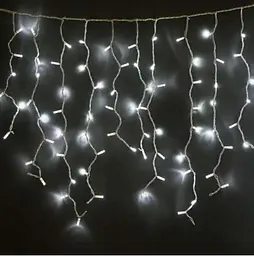 Новорічна зовнішня світлодіодна гірлянда дощ "Бахрома вулична" 120 LED YS-UK002 3x0.5м (білий) 82819 - мініатюра 5