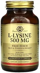 L-лізин Solgar L-Lysine 500 мг 100 вегетаріанських капсул