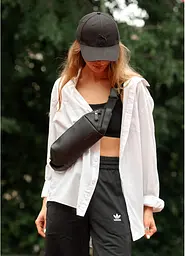 Жіноча сумка-бананка Sambag HOLSTER MSH Чорна 36 х 14 х 4 см (87113001) - мініатюра 2