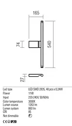 Бра Redo ALF AP LED 11.5W 3000K WH (4.1.2) 01-1228 - мініатюра 3