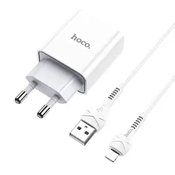 Адаптер сетевой HOCO Lightning cable Asombroso C81A 1USB, 2.1A