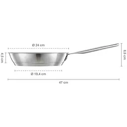 Сковорода Fiskars All Steel матова 24 см (1064743) - мініатюра 6