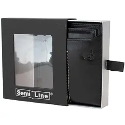 Портмоне чоловіче шкіряне Semi Line RFID Black (P8267-0) - мініатюра 4