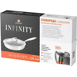 Сковорода Kohen Infinity триплай з кришкою 28 см (KN91677) - мініатюра 10