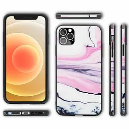 Чохол Nalia із загартованого скла для iPhone 12 Pro Max, жорсткий чохол-бампер з мармуровим дизайном - мініатюра 4