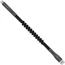 USB кабель Gelius Pro Spring Cable Type-C 2.4 А 1.2 м GP-UC101 Black - мініатюра 3