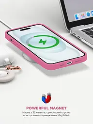 Силиконовый чехол с MagSafe для Apple iPhone 15, ICON2 MagCase, розовый, противоударный, панель с мягкой подкладкой, защита всего корпуса, поддержка беспроводной зарядки, совместим с защитными стеклами и пленками, ArmorStandart (ARM77009) - мініатюра 9