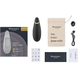 Вакуумний кліторальний стимулятор Womanizer Premium 2 Black - мініатюра 6