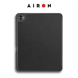Чехол AIRON Premium SOFT для iPad Pro 13 2024 с защитной пленкой и салфеткой Black - мініатюра 4