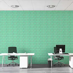 Панель стінова Sticker Wall 700х700х5мм Зелена цегла зі сріблом SW-00001803 - мініатюра 5