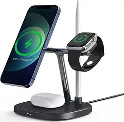 Бездротовий зарядний пристрій Choetech Magnetic Wireless Charger 4-in-1 Black (T583-F) [103179] - мініатюра 3