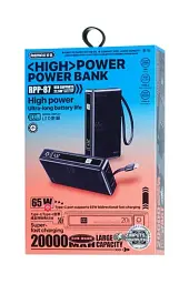 Портативна батарея Remax RPP-87 20000mAh Power Bank 65W+22.5W Grey - мініатюра 2