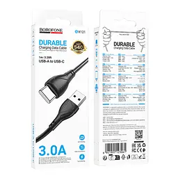 Кабель для зарядки Borofone BX121 USB - Type-C, 3A 1м. Чорний шнур для заряджання iphone/android - мініатюра 5