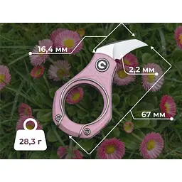 Ніж складаний кишеньковий Civivi Pyrus (1.6 см) 14C28N / G10 рожевий - миниатюра 14
