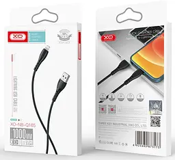 USB Кабель XO NB-Q165 Lightning 3A 1.0m Чорний - мініатюра 2