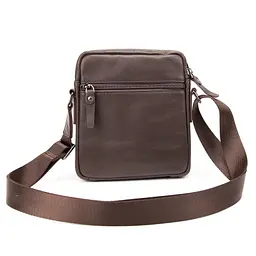 Месенджер в гладкій шкірі коричневий Tiding Bag 8718C коричневий - мініатюра 5