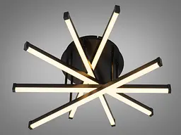 Стильна чорна LED люстра Diasha SX813/5BK 70W до 16 м2 у сучасному стилі - мініатюра 2