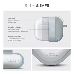 Силіконовий чохол для навушників Apple AirPods 3, Hang Case, люмінесцентний, ультратонкий захисний кейс товщиною 2 мм, захист від подряпин, пилу та ударів, компактний, з карабіном для кріплення, ArmorStandart (ARM60314) - мініатюра 3