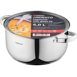 Каструля Ardesto Gemini Gourmet, зі скляною кришкою, 5 л (AR1952BC) - мініатюра 4