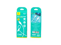 Кабель SkyDolphin S22T Soft Silicone USB - USB Type-C (M/M), 1 м, White (SDUSB-000602) - мініатюра 2