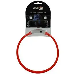 Нашийник для собак AnimAll LED розмір S, 40 см, червоний