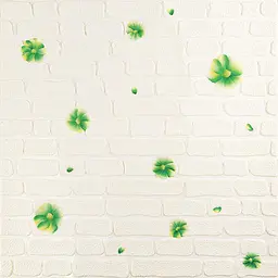 Панель стінова Sticker Wall 3D 700х700х4мм Зелені квіти SW-00001976