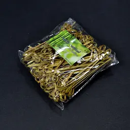 Шпажки для канапе, 10 см, 100 шт., зелені, власне виробництво, бамбук, для канапе, закусок, фруктів, десертів