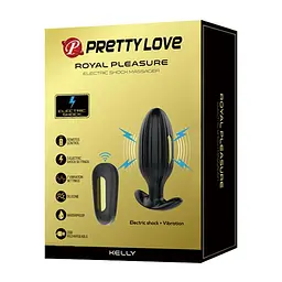 Анальна пробка Pretty Love Electric Shock Massager 9.2 см (чорний) - мініатюра 9